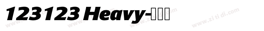123123 Heavy字体转换